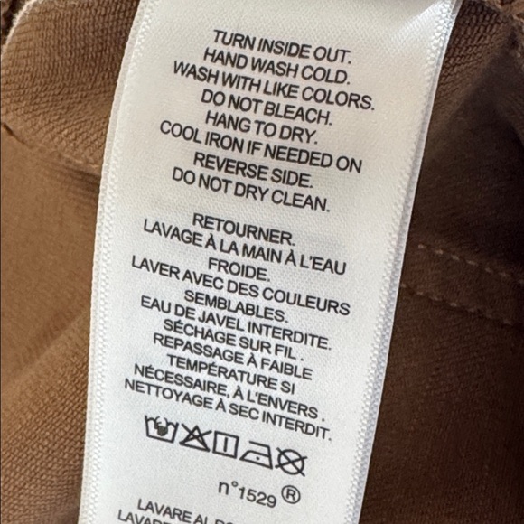 Lauren Ralph Lauren Coated High Rise Straight Ankle Jeans Tan Size 14 - Picture 15 of 16